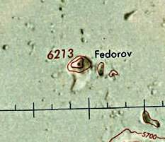 Historischer Kartenauschnitt mit Höhenangaben des Lunar and Planetary Institute