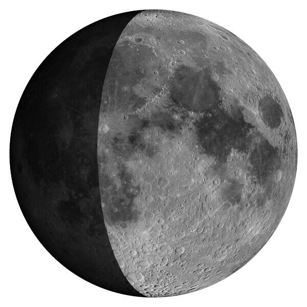 Aktuelle Ansicht des Mondes mit Mondphase