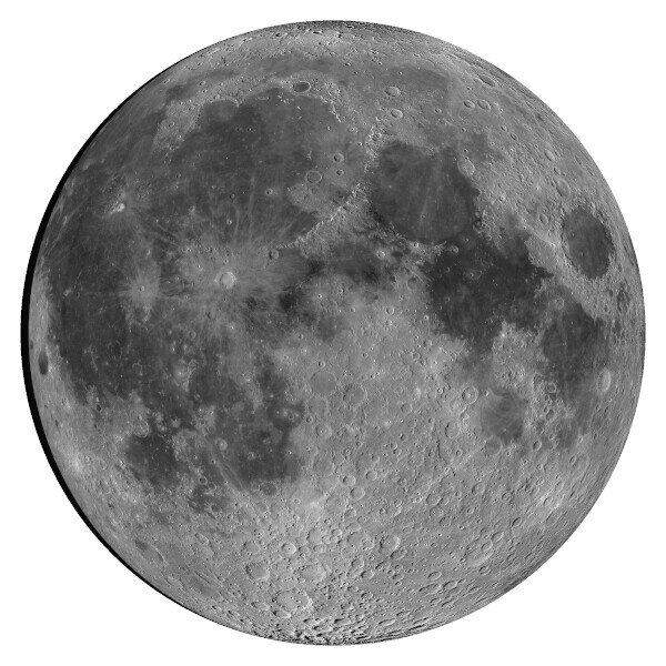 Aktuelle Ansicht des Mondes mit Mondphase