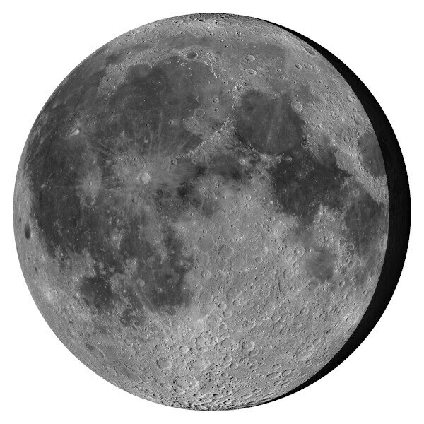 Aktuelle Ansicht des Mondes mit Mondphase