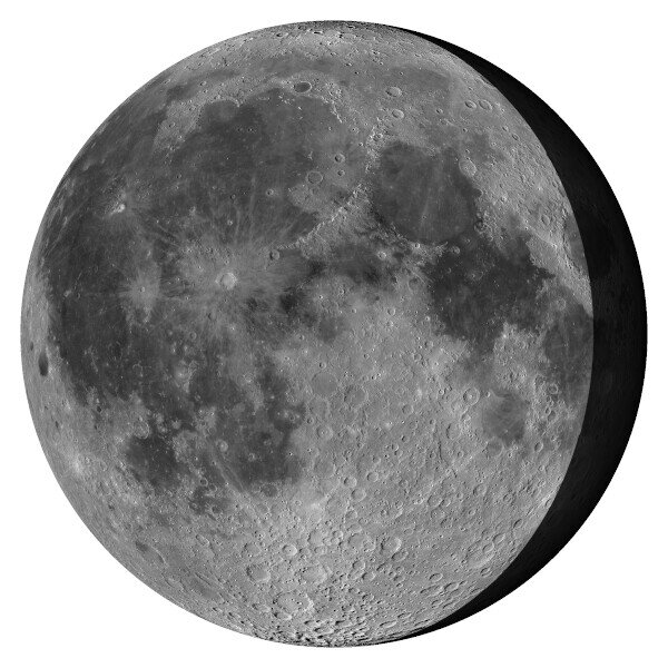 Aktuelle Ansicht des Mondes mit Mondphase