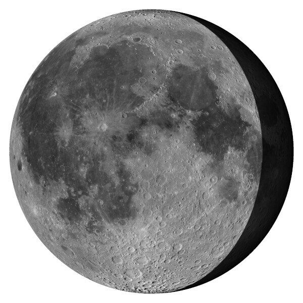 Aktuelle Ansicht des Mondes mit Mondphase