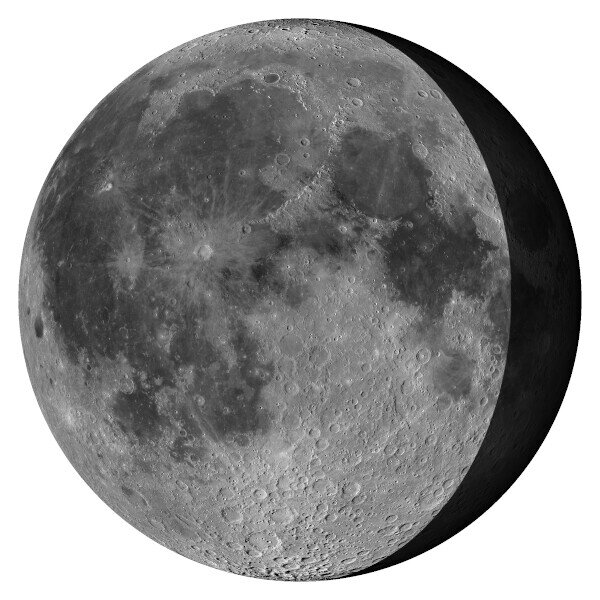 Aktuelle Ansicht des Mondes mit Mondphase