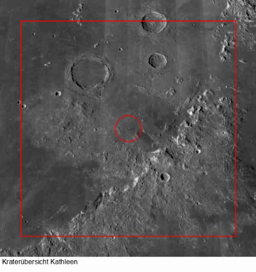 Krater Kathleen im Gesamtüberblick