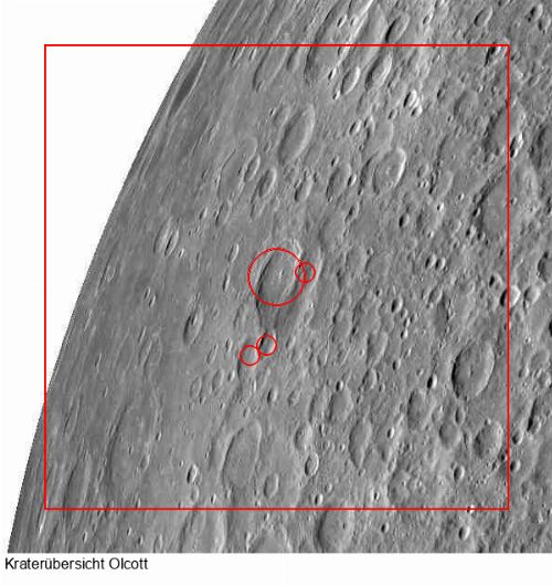 Krater Olcott M im Gesamtüberblick