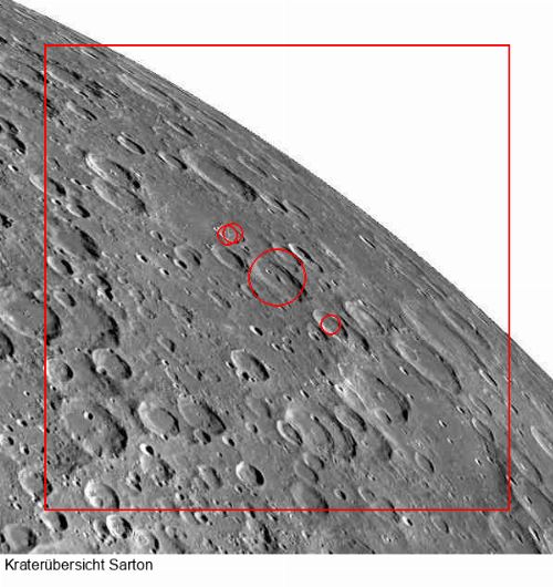 Krater Sarton im Gesamtüberblick