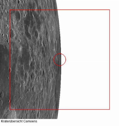 Krater Camoens im Gesamtüberblick