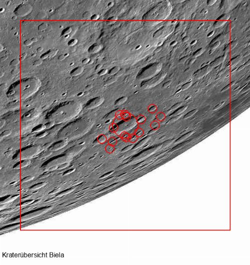 Krater Biela im Gesamtüberblick