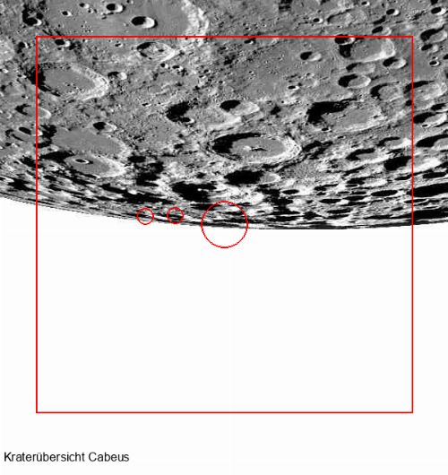 Krater Cabeus im Gesamtüberblick