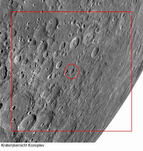 Krater Konoplev im Gesamtüberblick